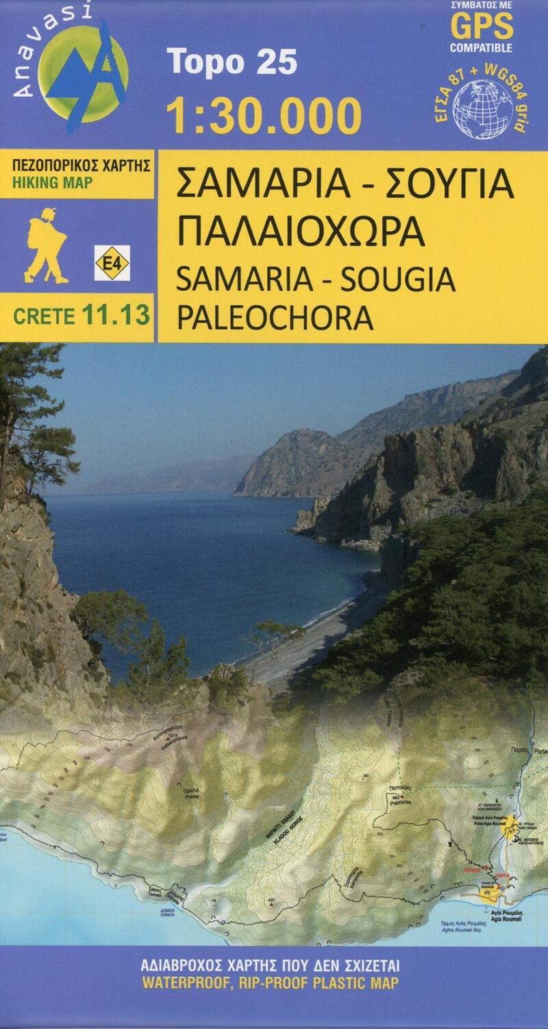 Cover: 9789608195851 | Topografische Bergwanderkarte 11.13. Kreta - Griechenland. Samaria...