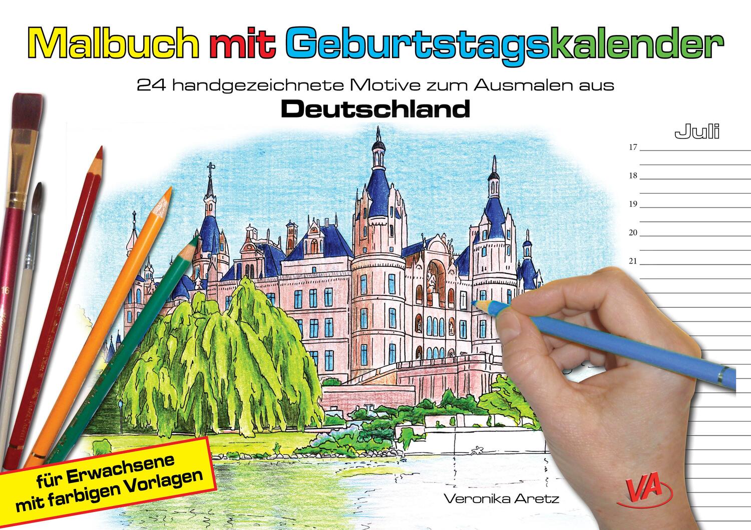 Cover: 9783944824758 | Malbuch mit Geburtstagskalender aus Deutschland | Veronika Aretz