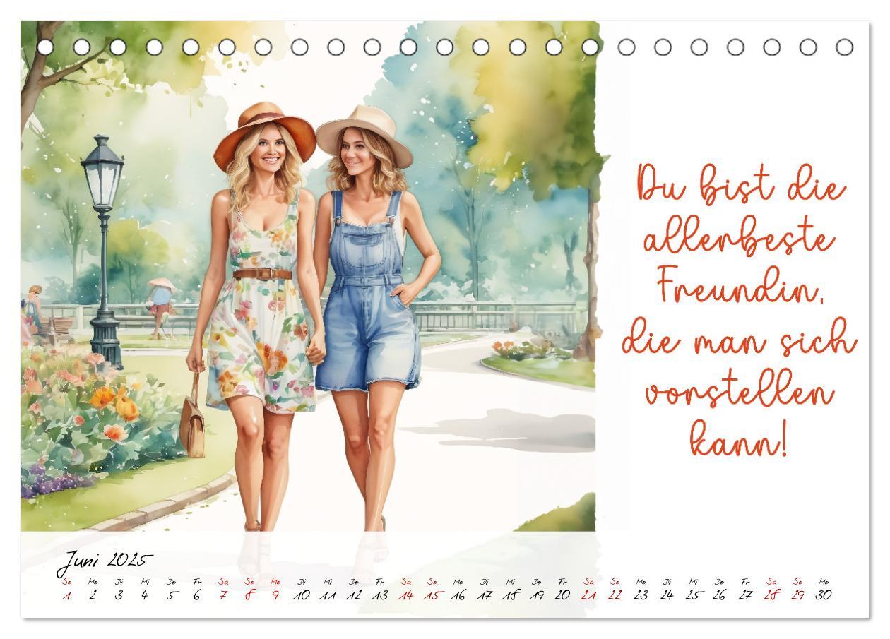 Bild: 9783383775635 | Beste Freundinnen (Tischkalender 2025 DIN A5 quer), CALVENDO...