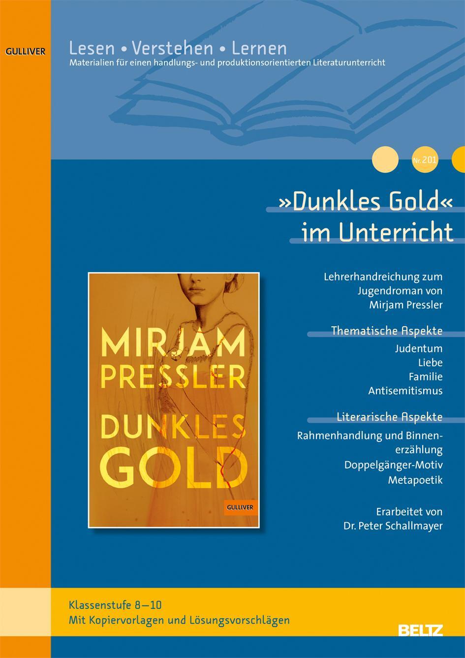 Cover: 9783407631992 | »Dunkles Gold« im Unterricht | Peter Schallmayer | Broschüre | Deutsch