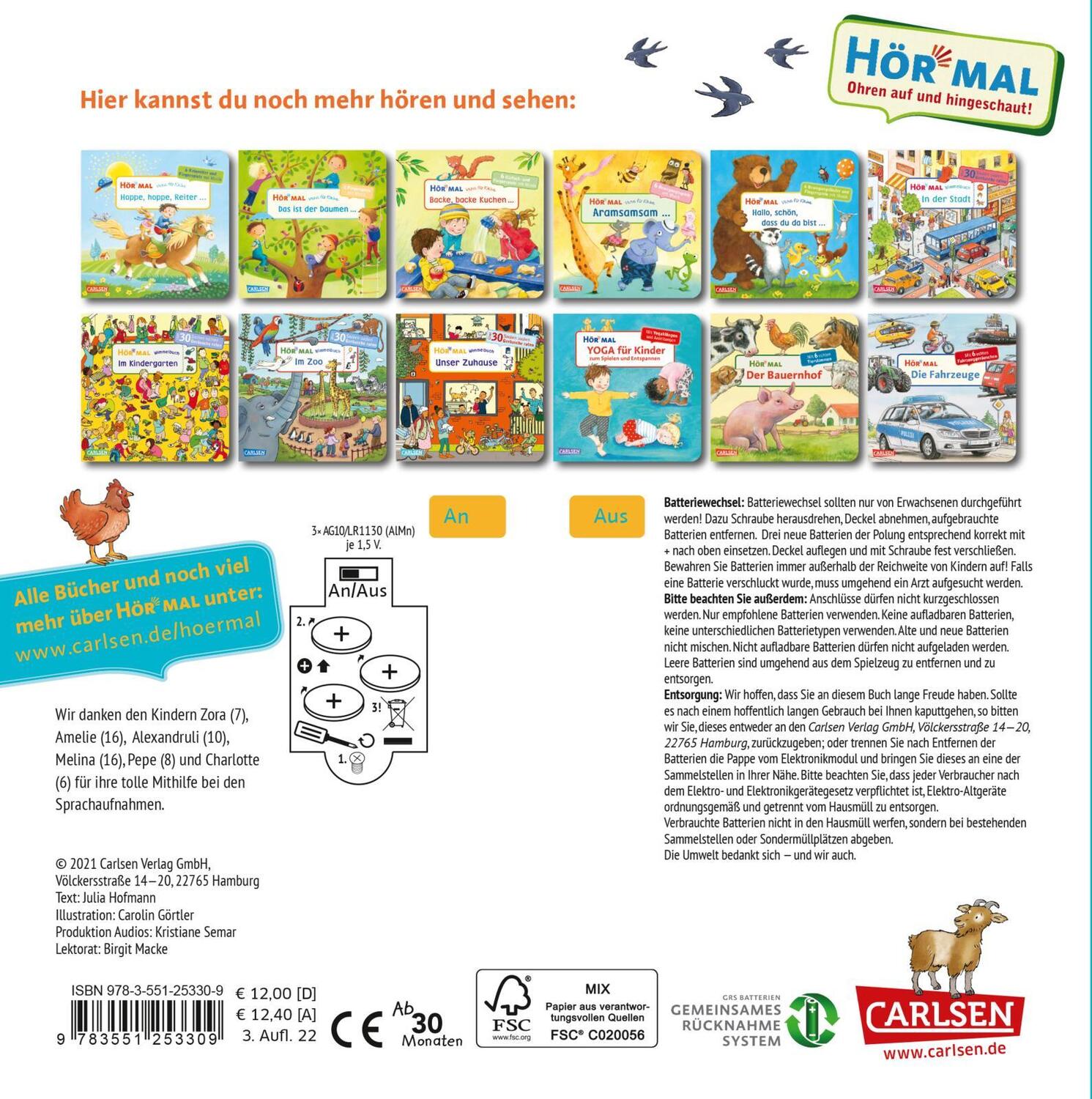 Rückseite: 9783551253309 | Hör mal (Soundbuch): Wimmelbuch: Auf dem Bauernhof | Julia Hofmann