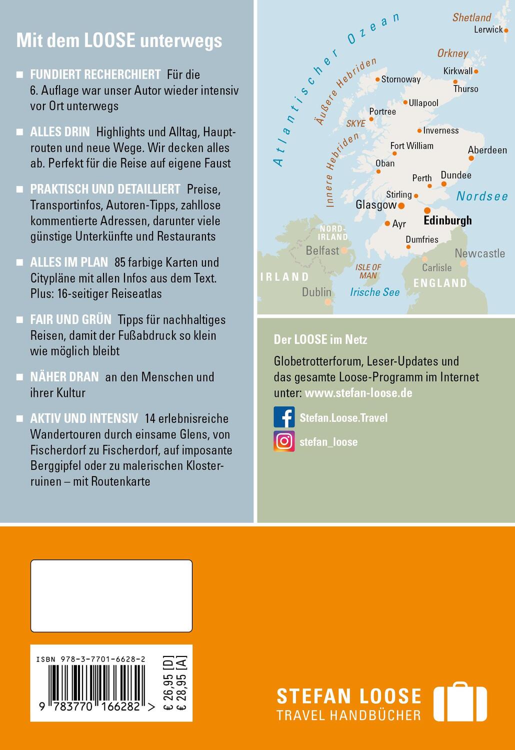 Rückseite: 9783770166282 | Stefan Loose Reiseführer Schottland | mit Reiseatlas | Eickhoff | Buch