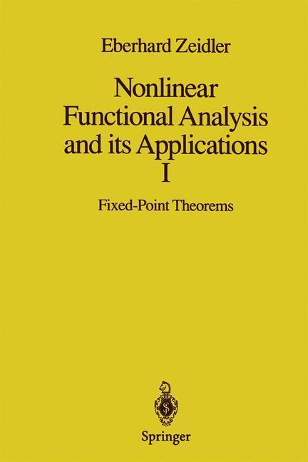 Cover: 9780387909141 | Nonlinear Functional Analysis and its Applications | Eberhard Zeidler