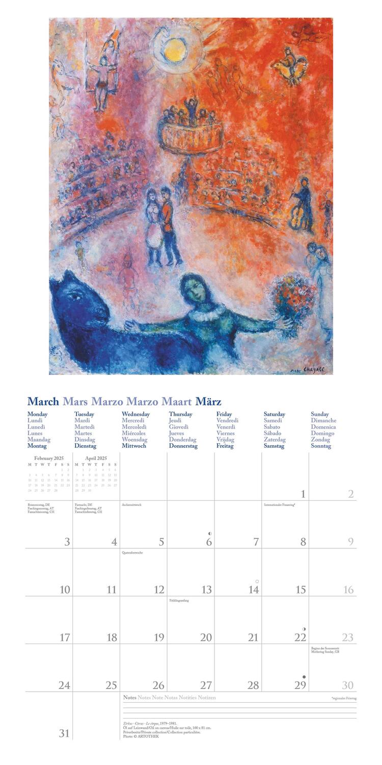 Bild: 4002725994103 | Marc Chagall 2025 - Wand-Kalender - Broschüren-Kalender - 30x30 -...