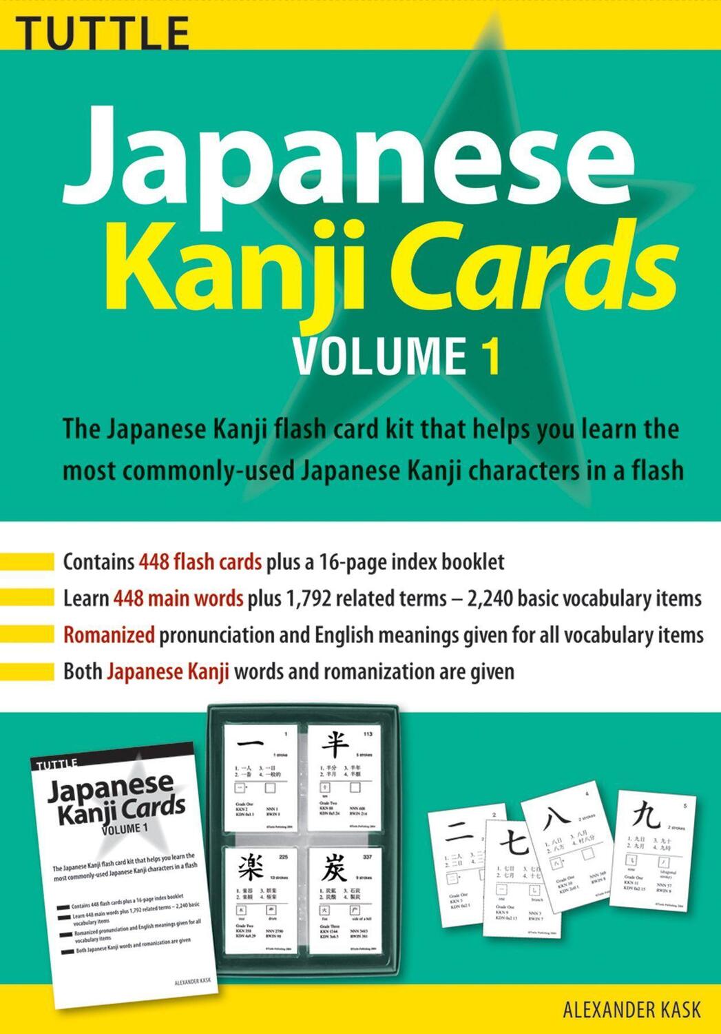 Cover: 9784805314159 | Japanese Kanji Cards Kit Volume 1 | Alexander Kask | Taschenbuch
