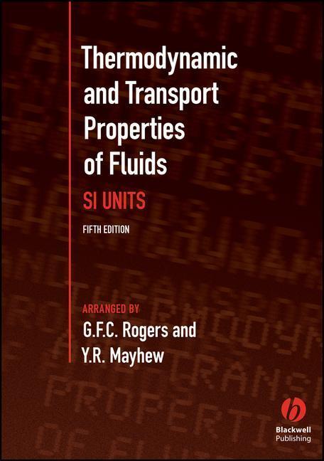 Cover: 9780631197034 | Thermodynamic and Transport Properties of Fluids 5e | S. I. Units