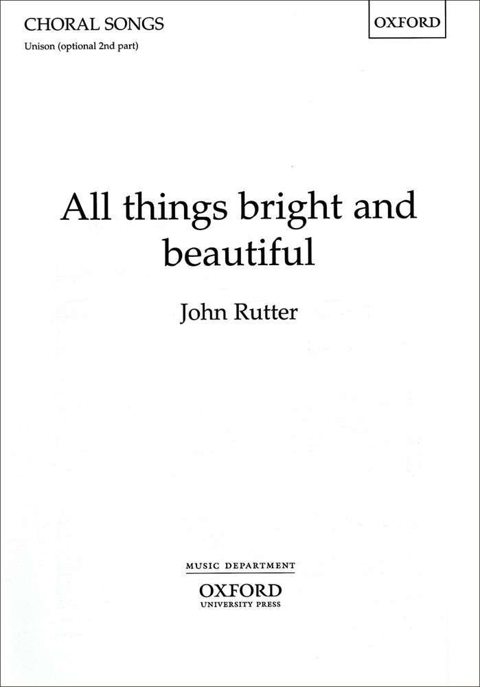 Cover: 9780193420625 | All Things Bright And Beautiful | John Rutter | Noten | Buch | 1984