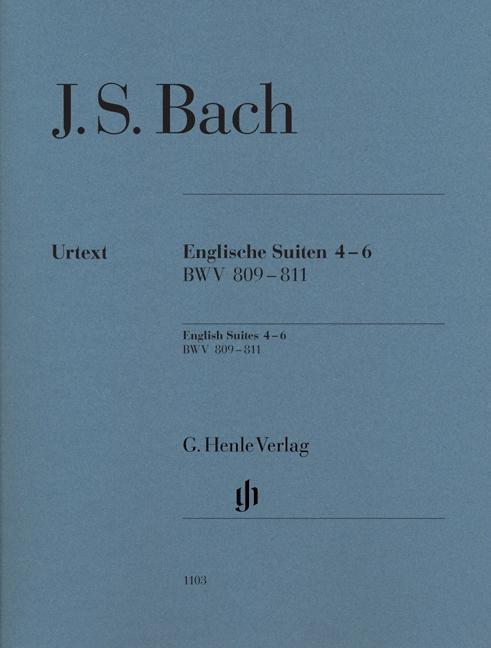 Cover: 9790201811031 | Englische Suiten 4-6 BWV 809-811 | Edition without fingering | Buch