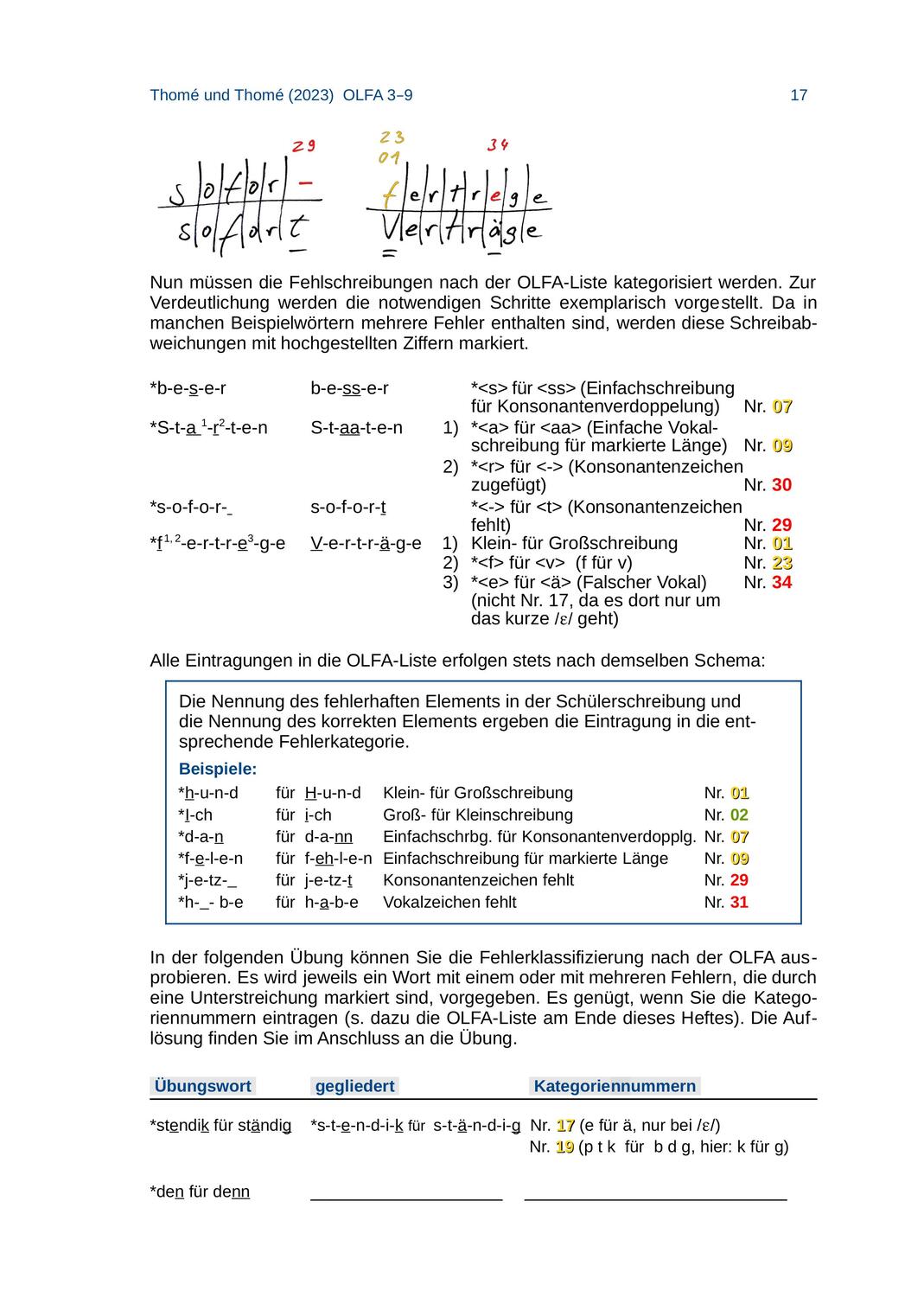 Bild: 9783942122221 | OLFA 3-9: Oldenburger Fehleranalyse für die Klassen 3-9 | Broschüre