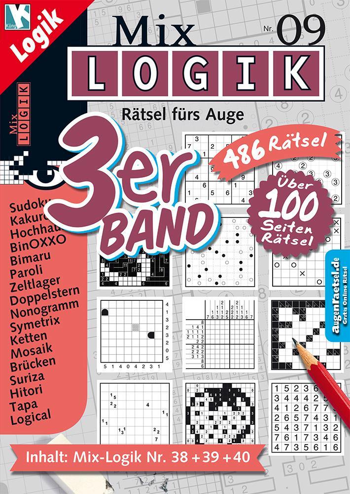 Mix Logik 3er-Band Nr. 9 - Conceptis Puzzles