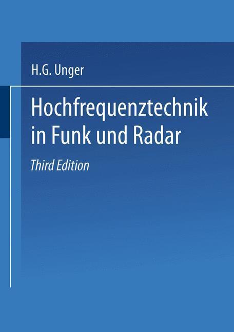 Cover: 9783519200185 | Hochfrequenztechnik in Funk und Radar | Hans-George Unger | Buch