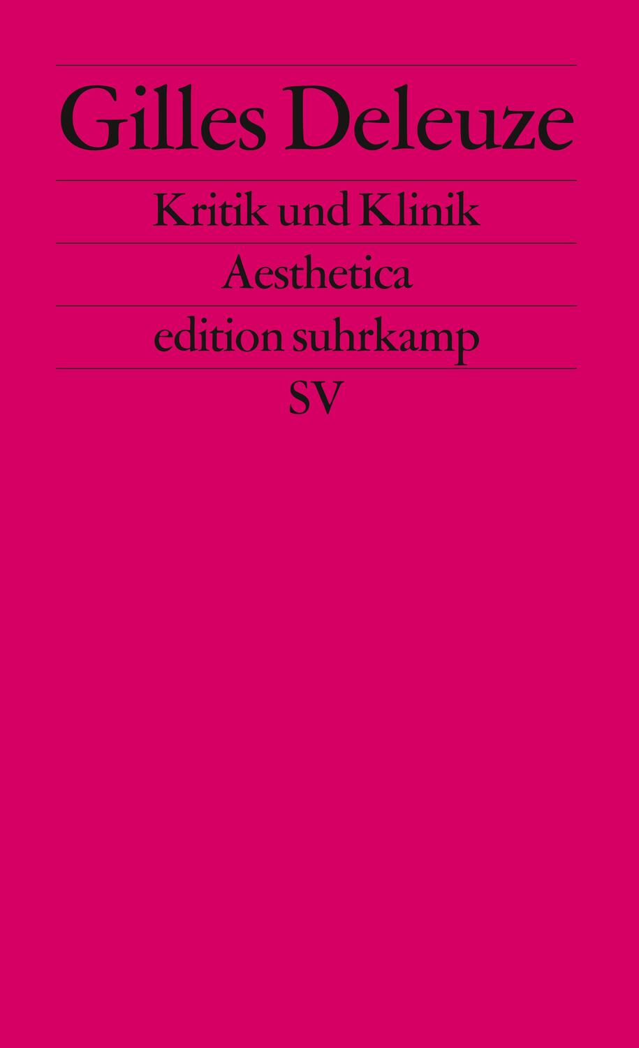 Cover: 9783518119198 | Kritik und Klinik | Gilles Deleuze | Taschenbuch | edition suhrkamp