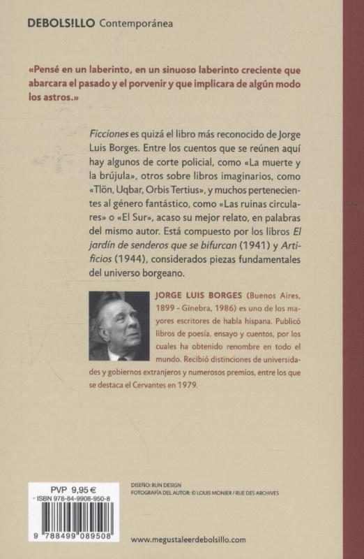 Rückseite: 9788499089508 | Ficciones | Jorge Luis Borges | Taschenbuch | Spanisch | 2011