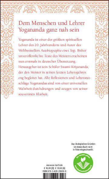 Rückseite: 9783426293096 | Gespräche mit Yogananda | Yogananda | Buch | 208 S. | Deutsch | 2021