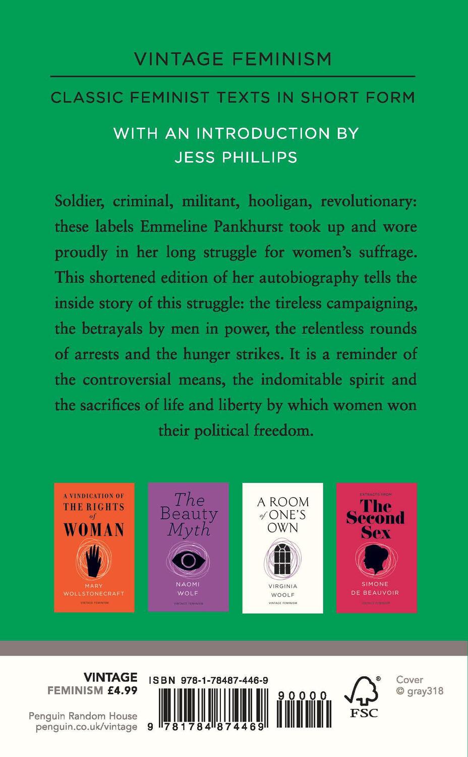 Rückseite: 9781784874469 | My Own Story (Vintage Feminism Short Edition) | Emmeline Pankhurst