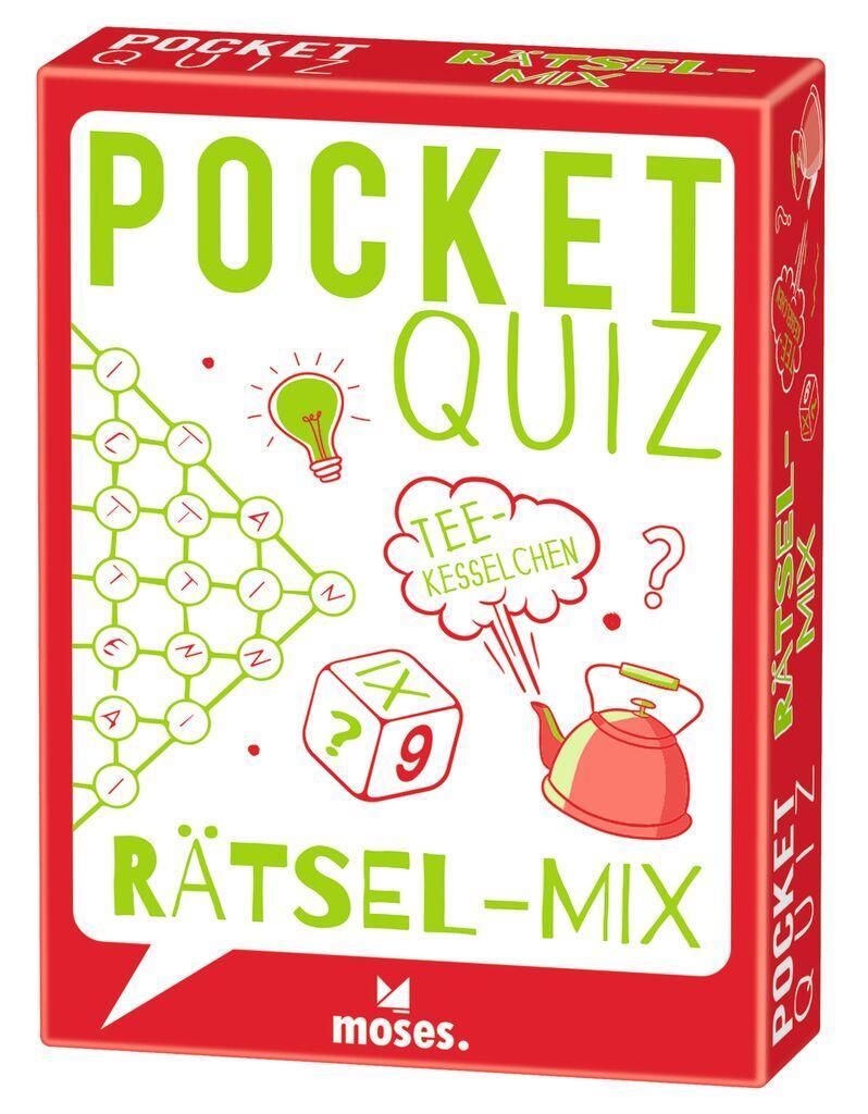 Cover: 9783964552310 | Pocket Quiz Rätsel- Mix | 50 Knifflige Rätsel zum um-die-Ecke-Denken