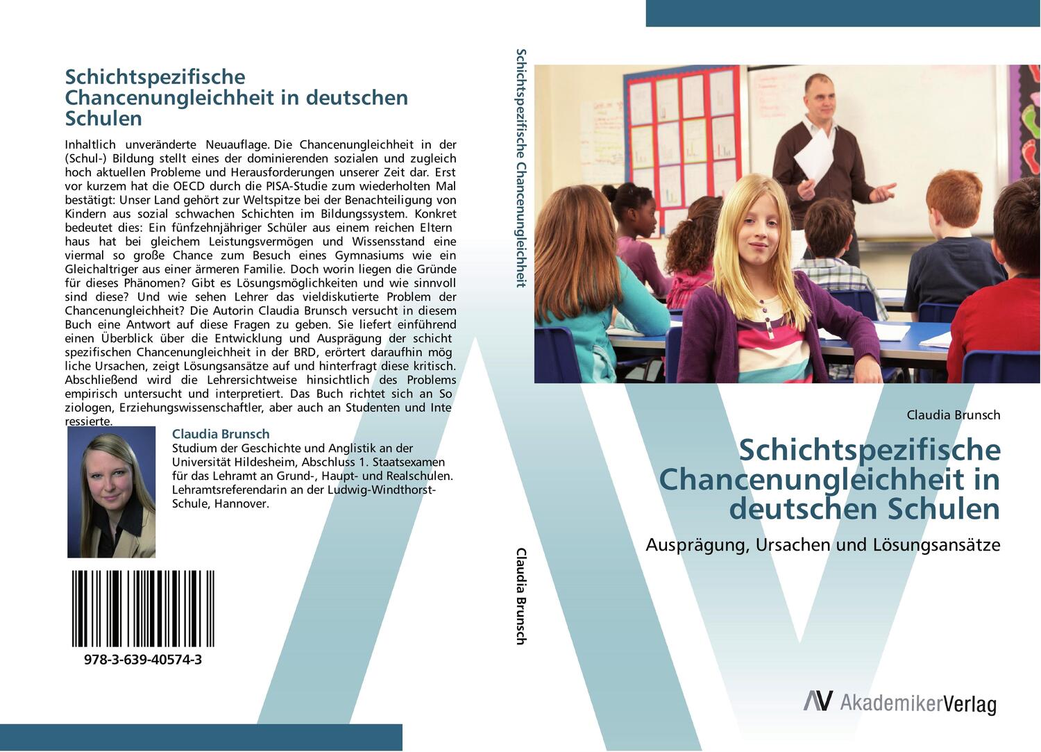 Cover: 9783639405743 | Schichtspezifische Chancenungleichheit in deutschen Schulen | Brunsch