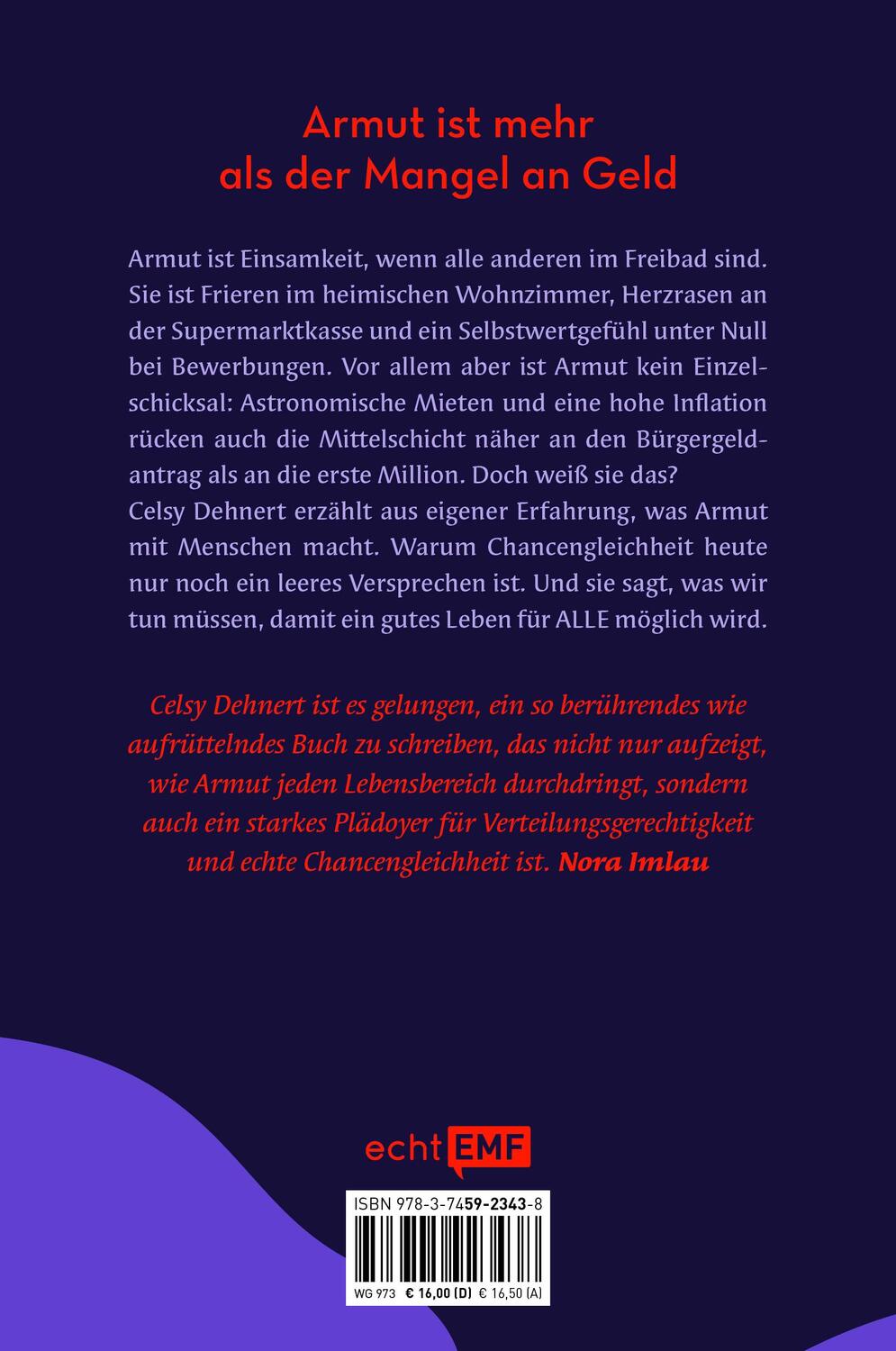 Rückseite: 9783745923438 | Das Gefühl von Armut | Celsy Dehnert | Taschenbuch | 240 S. | Deutsch