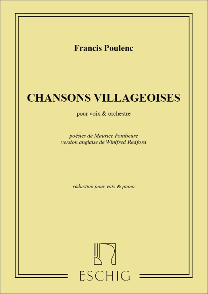 Cover: 9790045024345 | Chansons villageoises | Francis Poulenc | Buch | 2001 | Max Eschig