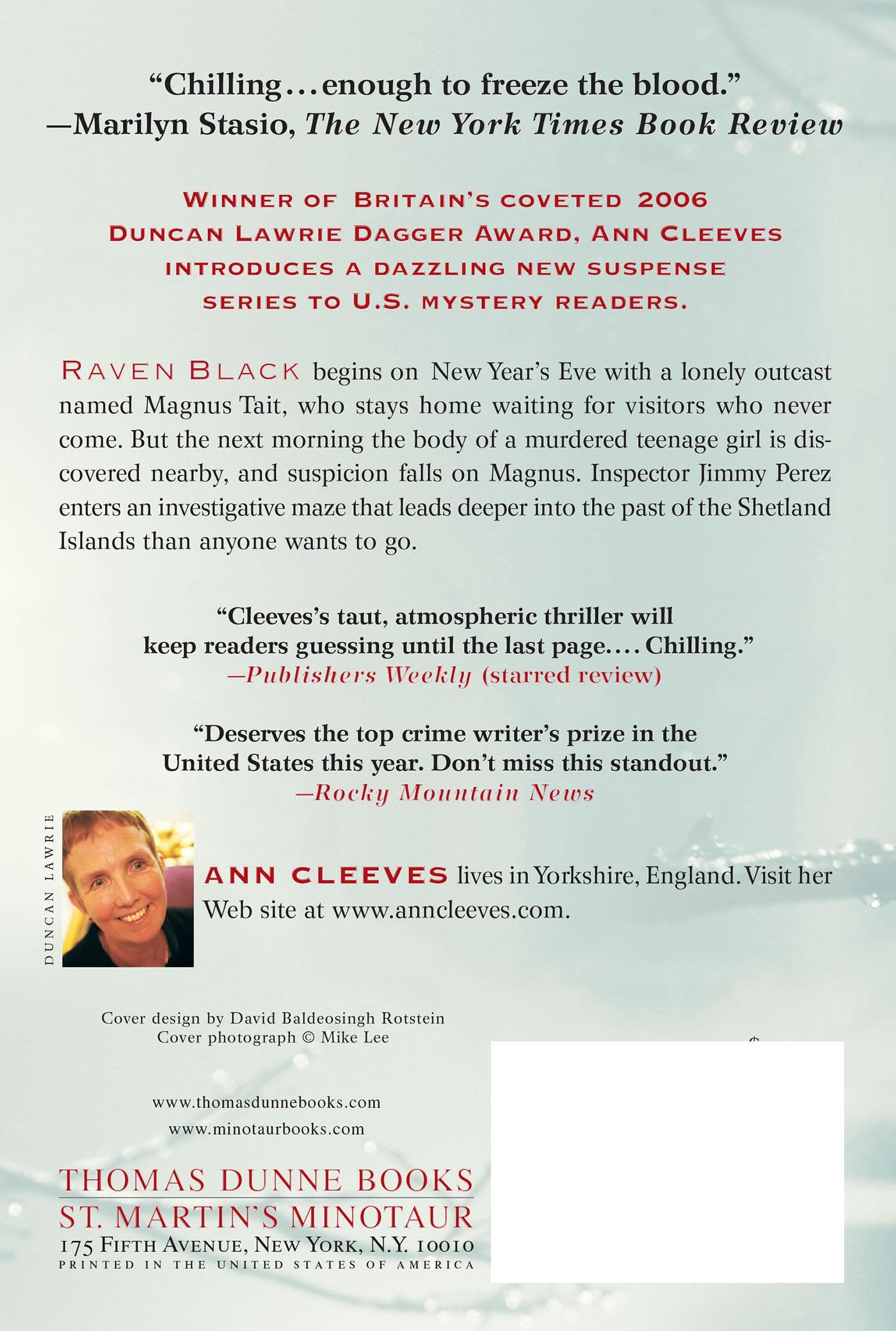 Rückseite: 9780312359676 | Raven Black | Ann Cleeves | Taschenbuch | Paperback | Englisch | 2008