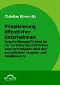 Cover: 9783868152470 | Privatisierung öffentlicher Unternehmen: Ausschreibungspflichten...