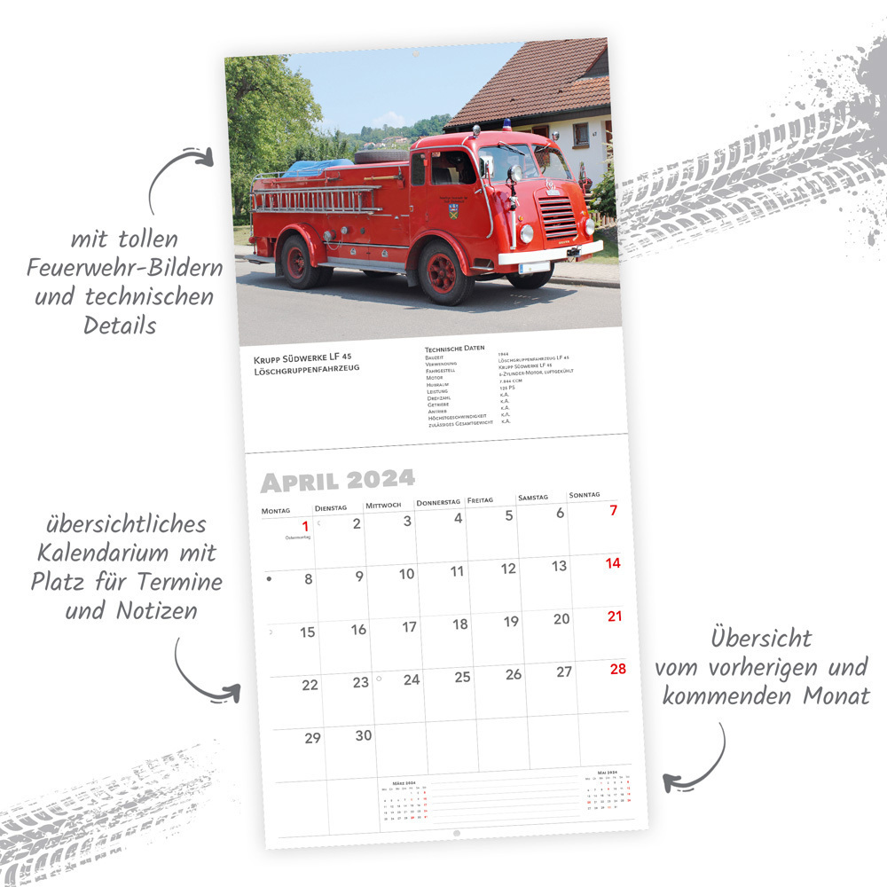 Bild: 9783965529717 | Trötsch Broschürenkalender Feuerwehren 2024 | Wandplaner | Co.KG