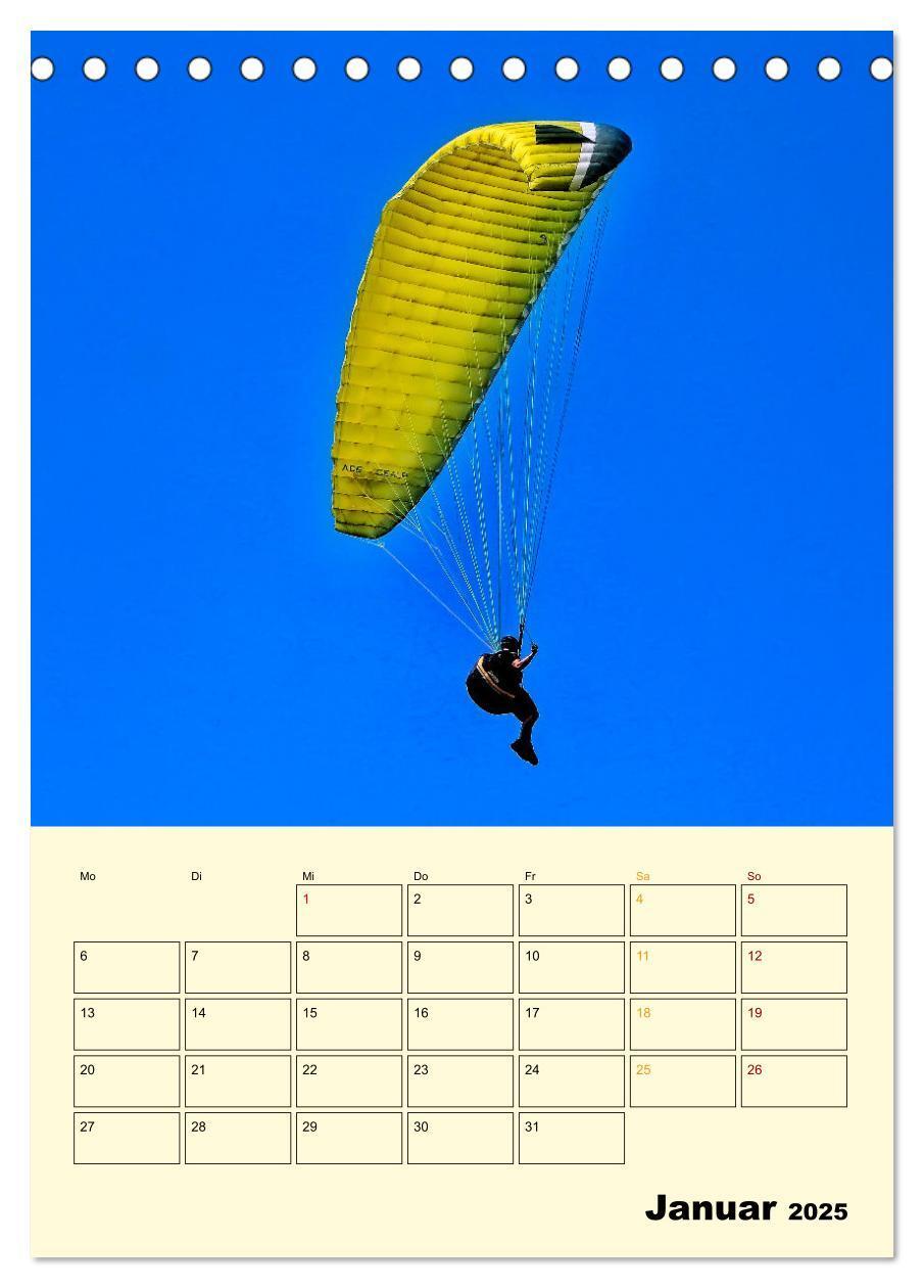 Bild: 9783435902965 | Paragliding - extrem aufregend (Tischkalender 2025 DIN A5 hoch),...