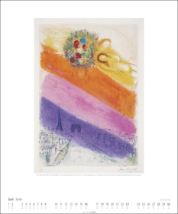 Bild: 9783840085147 | Marc Chagall Kalender 2024. Kunstvoller Wandkalender mit...