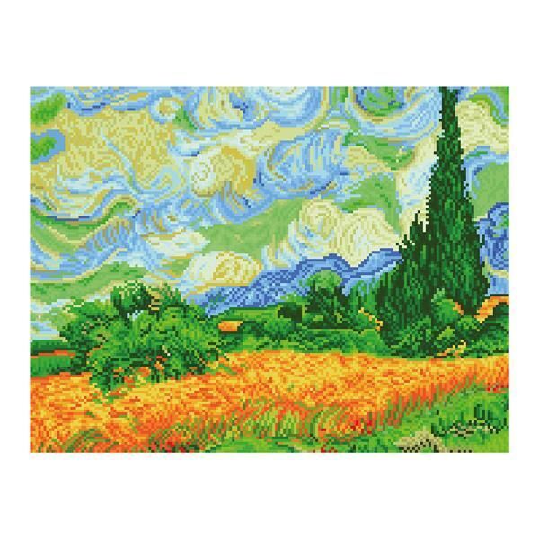 Bild: 4897073244259 | Diamond Dotz Weizenfeld mit Zypressen (Van Gogh) | Stück | Deutsch