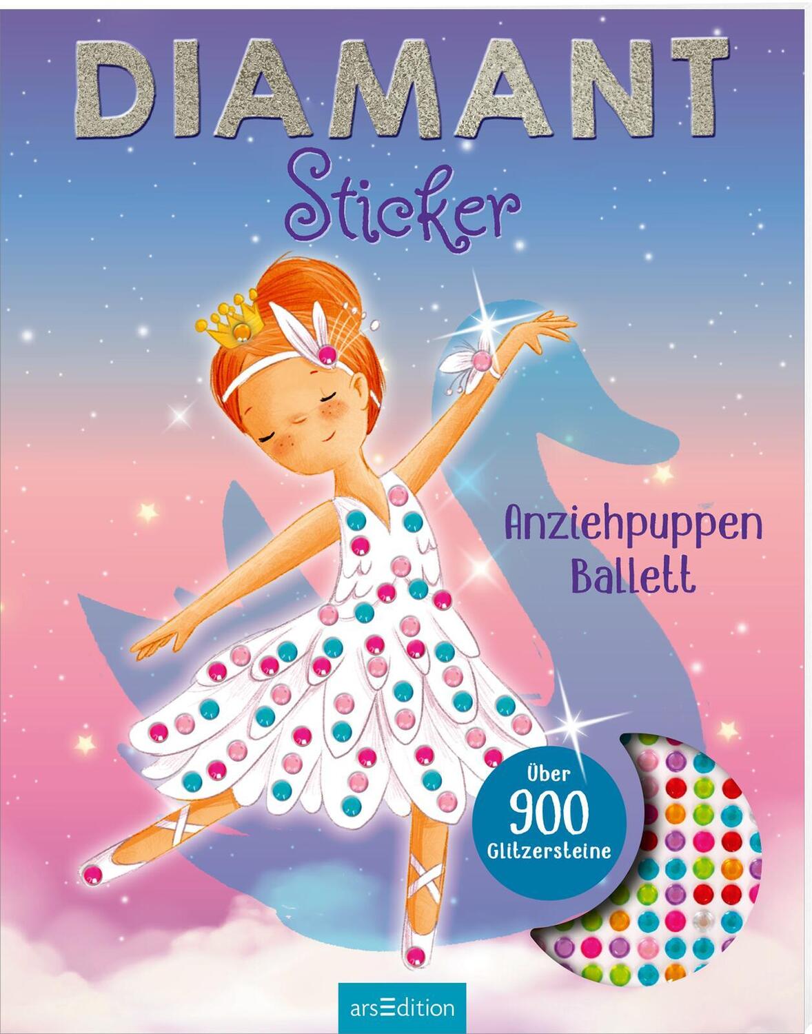 Cover: 9783845859279 | Diamantsticker Anziehpuppen - Ballett | Über 900 Glitzersteine | Buch