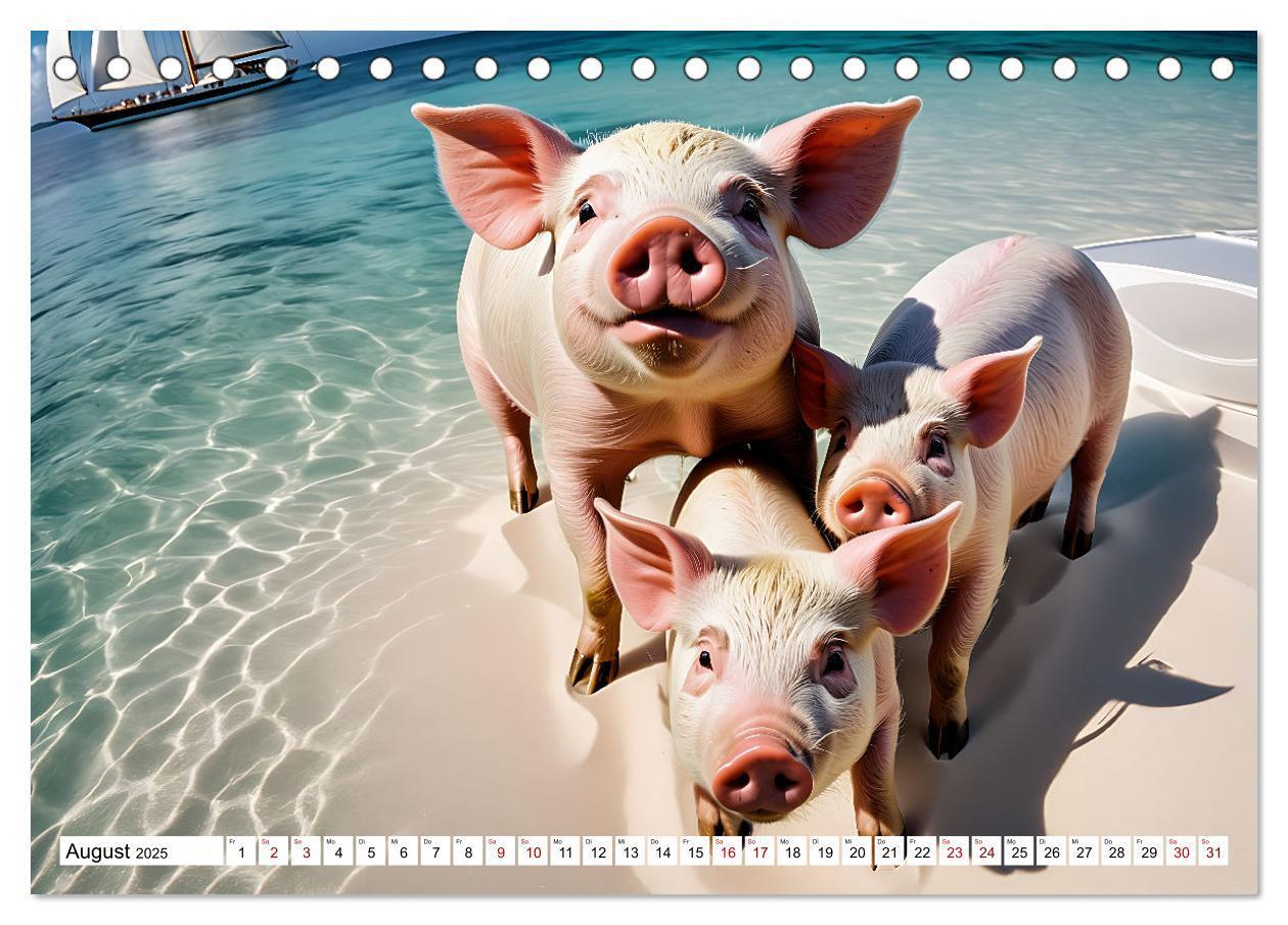 Bild: 9783383835292 | Schwimmende Schweine im Paradies (Tischkalender 2025 DIN A5 quer),...