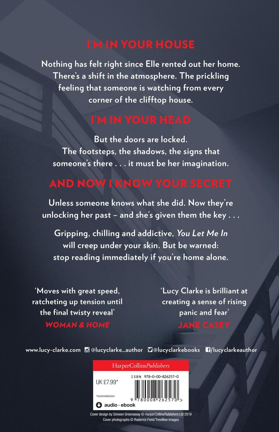 Rückseite: 9780008262570 | You Let Me In | Lucy Clarke | Taschenbuch | 416 S. | Englisch | 2019