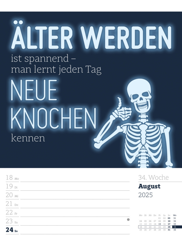 Bild: 9783838425955 | Klartext Sprüchekalender - Wochenplaner Kalender 2025 | Kunstverlag