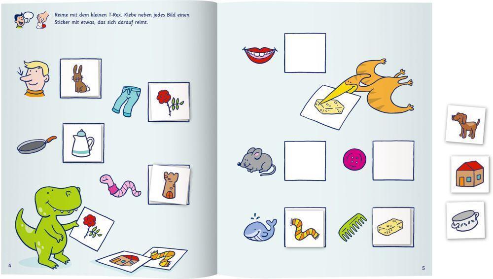 Bild: 9783649640585 | Sticker-Lernspaß (Dinosaurier) | Buchstaben, Zahlen, Farben &amp; Formen
