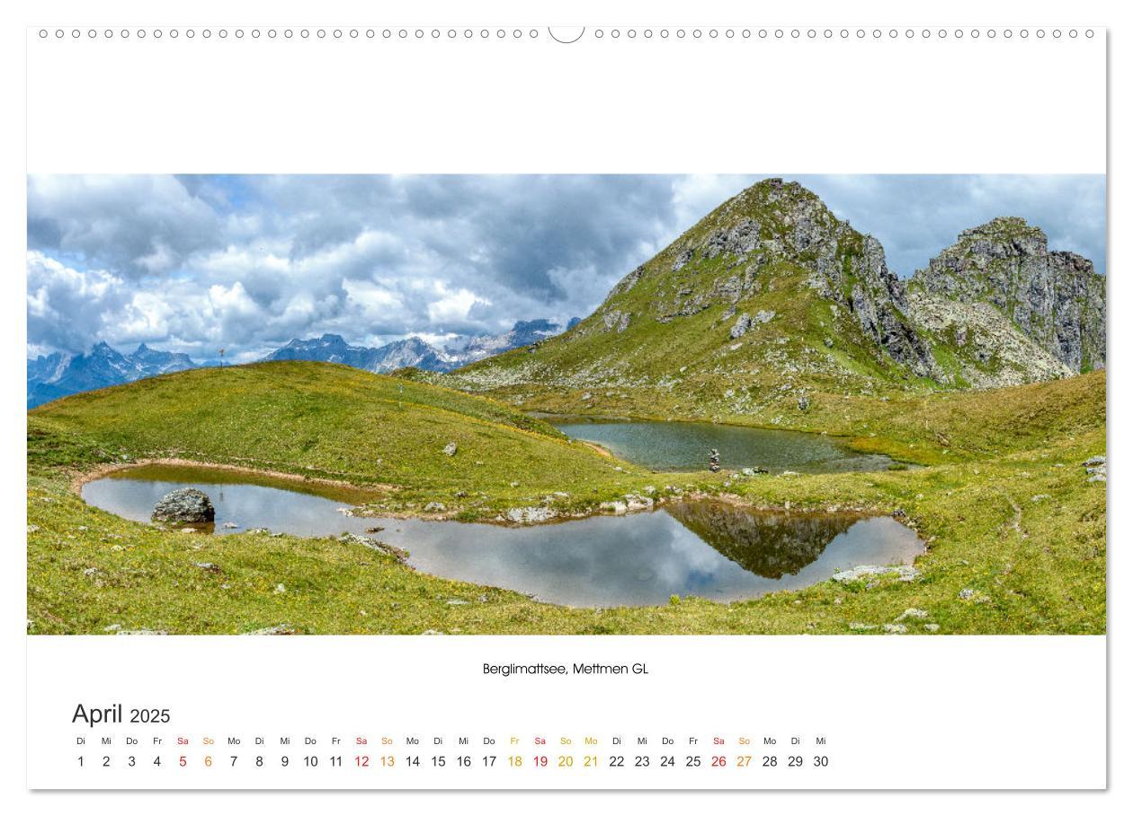 Bild: 9783435067060 | Bergseen Schweiz von Urs Mühlich (Wandkalender 2025 DIN A2 quer),...