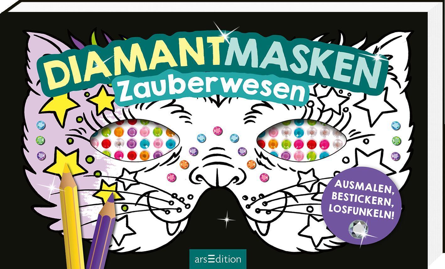 Cover: 4014489134886 | Diamantmasken - Zauberwesen | Ausmalen, bestickern, losfunkeln! | 2024