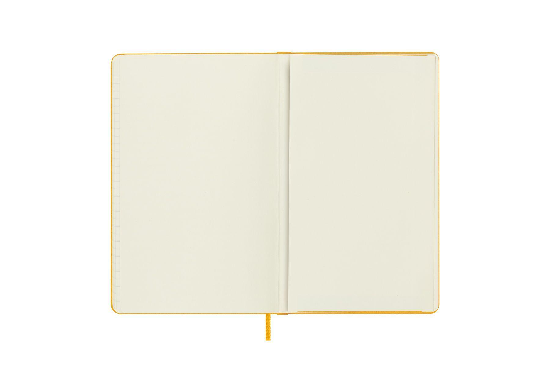 Bild: 8056598853070 | Moleskine Classic Notebook, Large, Ruled, Orange Yellow, Silk Hard...