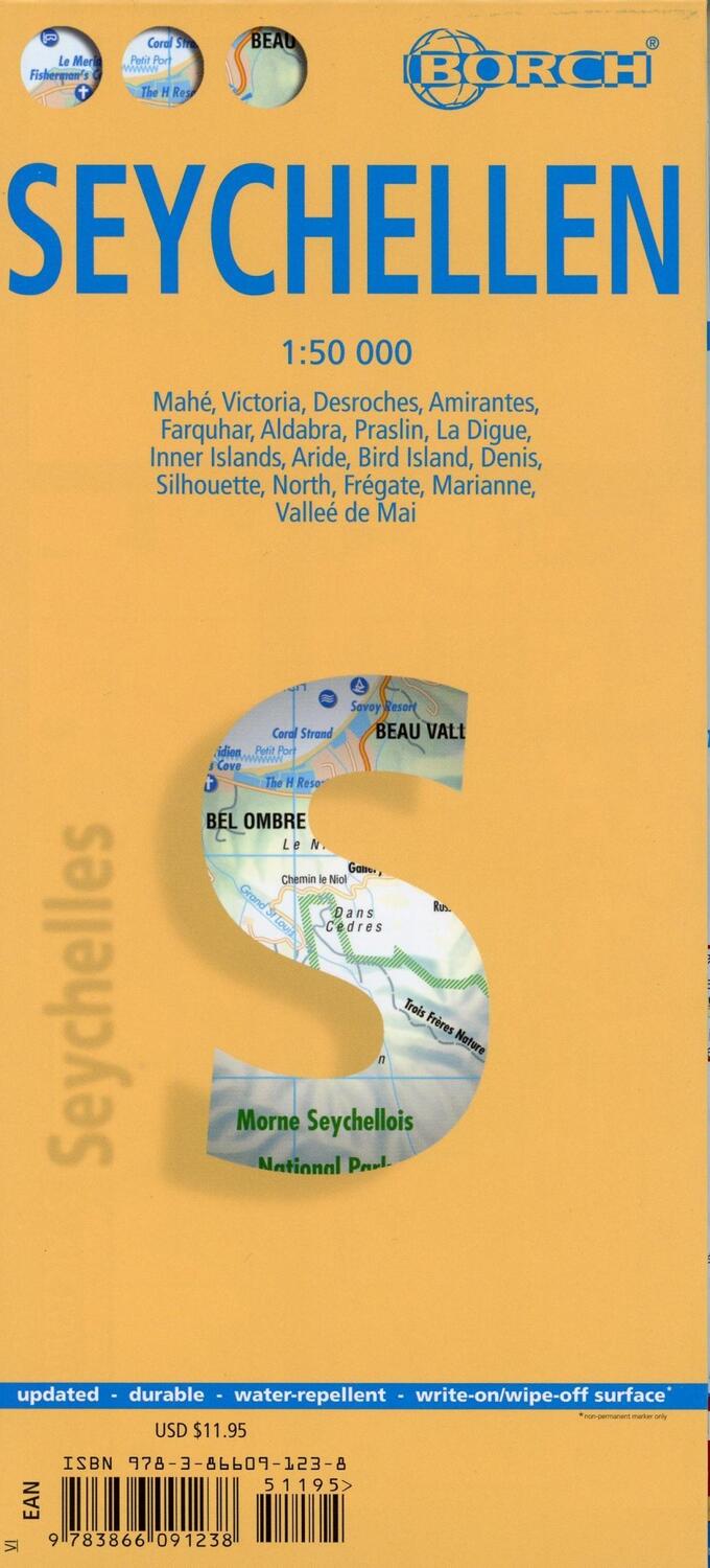 Cover: 9783866091238 | Seychellen 1 : 50 000 | (Land-)Karte | Borch Maps | Deutsch | 2008