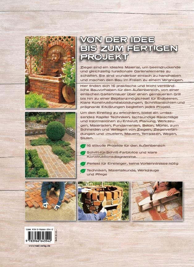 Rückseite: 9783966643542 | Projekte mit Ziegelsteinen: 16 tolle Ideen für Ihren Garten und...