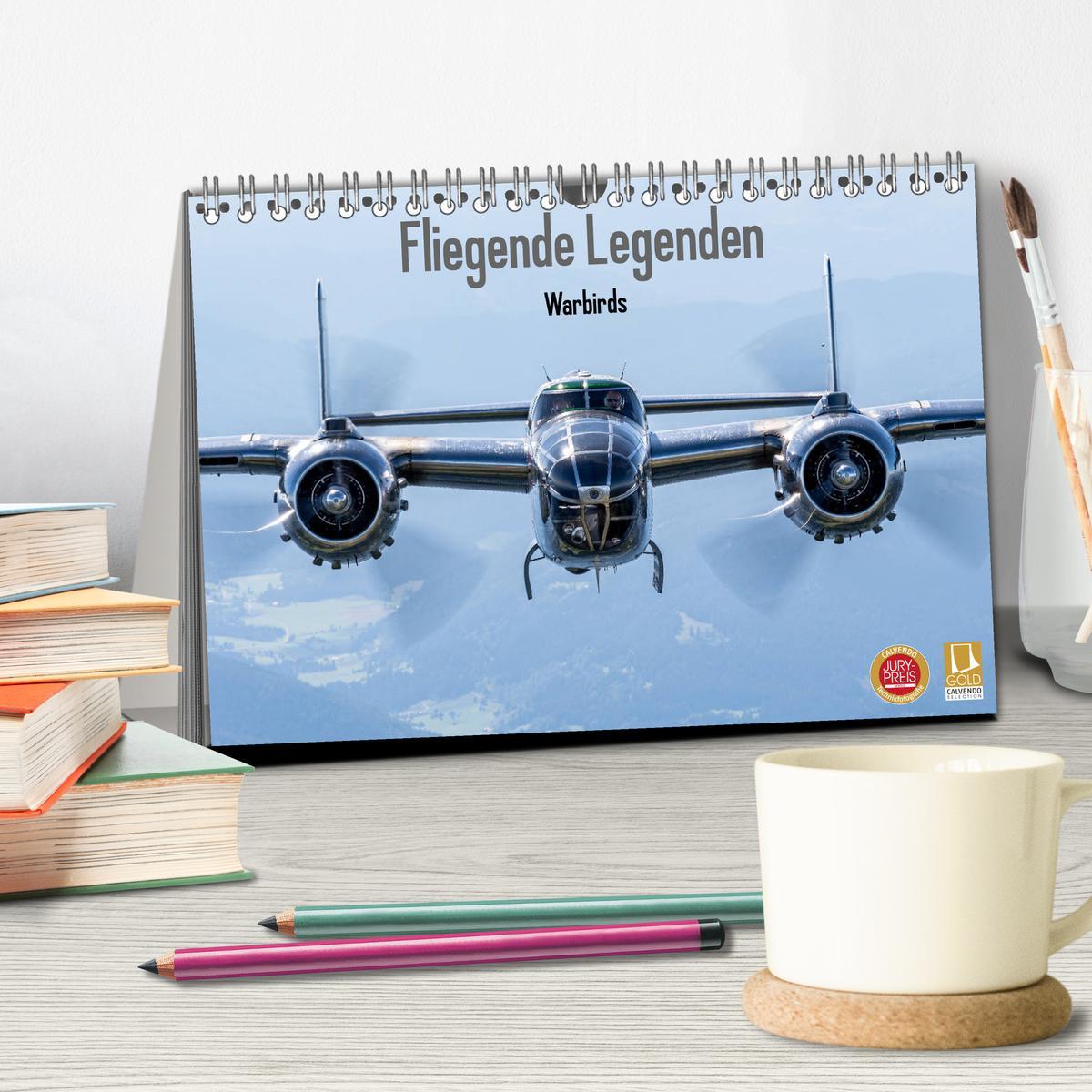 Bild: 9783435147366 | Fliegende Legenden - Warbirds (Tischkalender 2025 DIN A5 quer),...