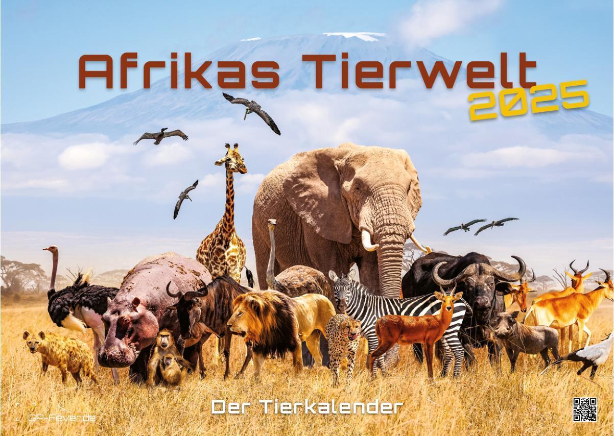 Cover: 9783986734381 | Afrikas Tierwelt - Der Tierkalender - 2025 - Kalender DIN A3 | 15 S.