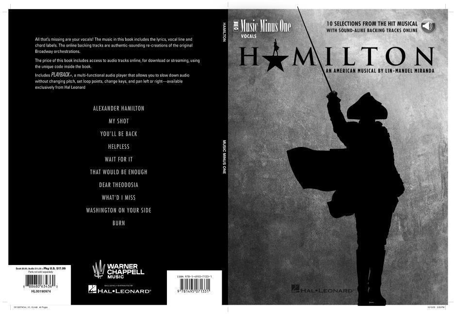 Cover: 9781495071331 | Hamilton - 10 Selections from the Hit Musical | Music Minus One Vocals