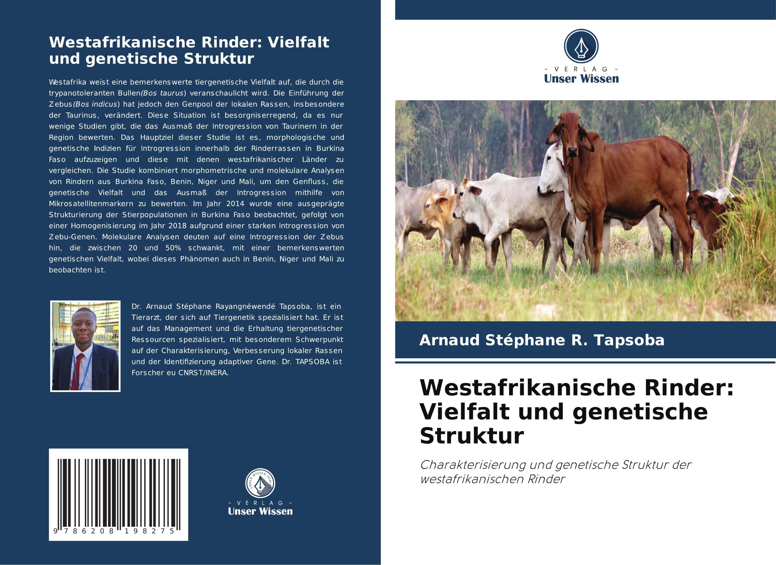 Cover: 9786208198275 | Westafrikanische Rinder: Vielfalt und genetische Struktur | Tapsoba