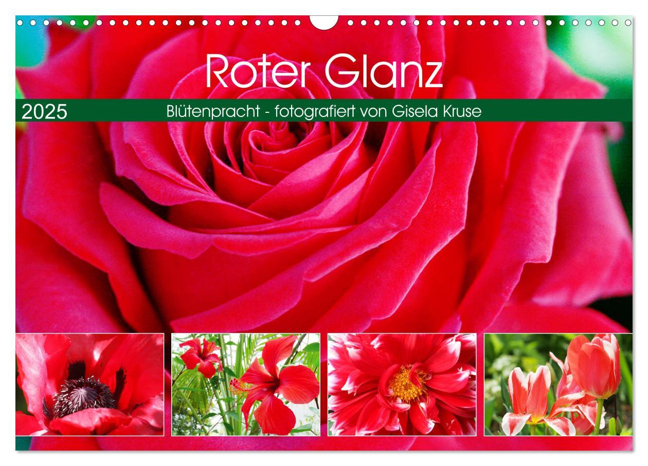 Cover: 9783435724239 | Roter Glanz Blütenpracht (Wandkalender 2025 DIN A3 quer), CALVENDO...