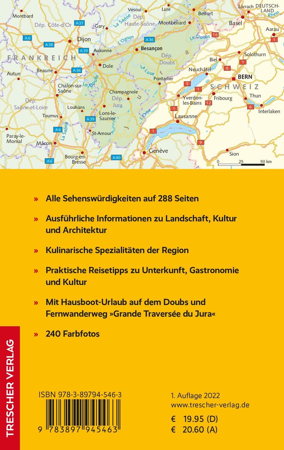 Rückseite: 9783897945463 | TRESCHER Reiseführer Französischer Jura | Sabine Herre | Taschenbuch