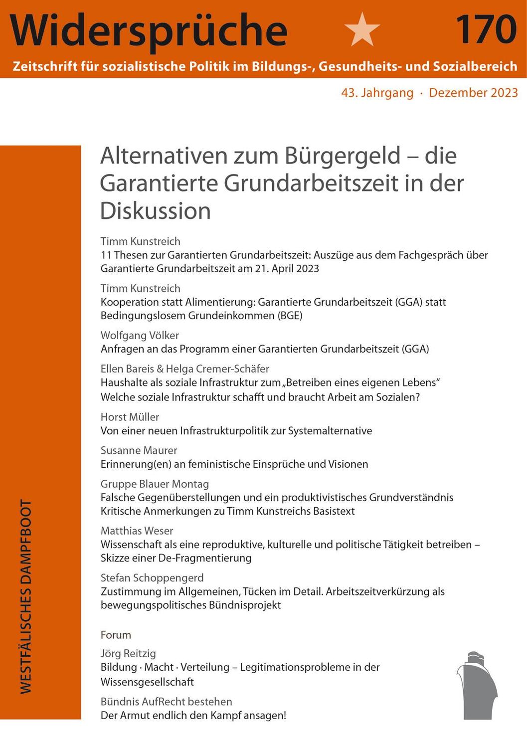 Cover: 9783986340100 | Alternativen zum Bürgergeld | Widersprüche | Taschenbuch | 130 S.