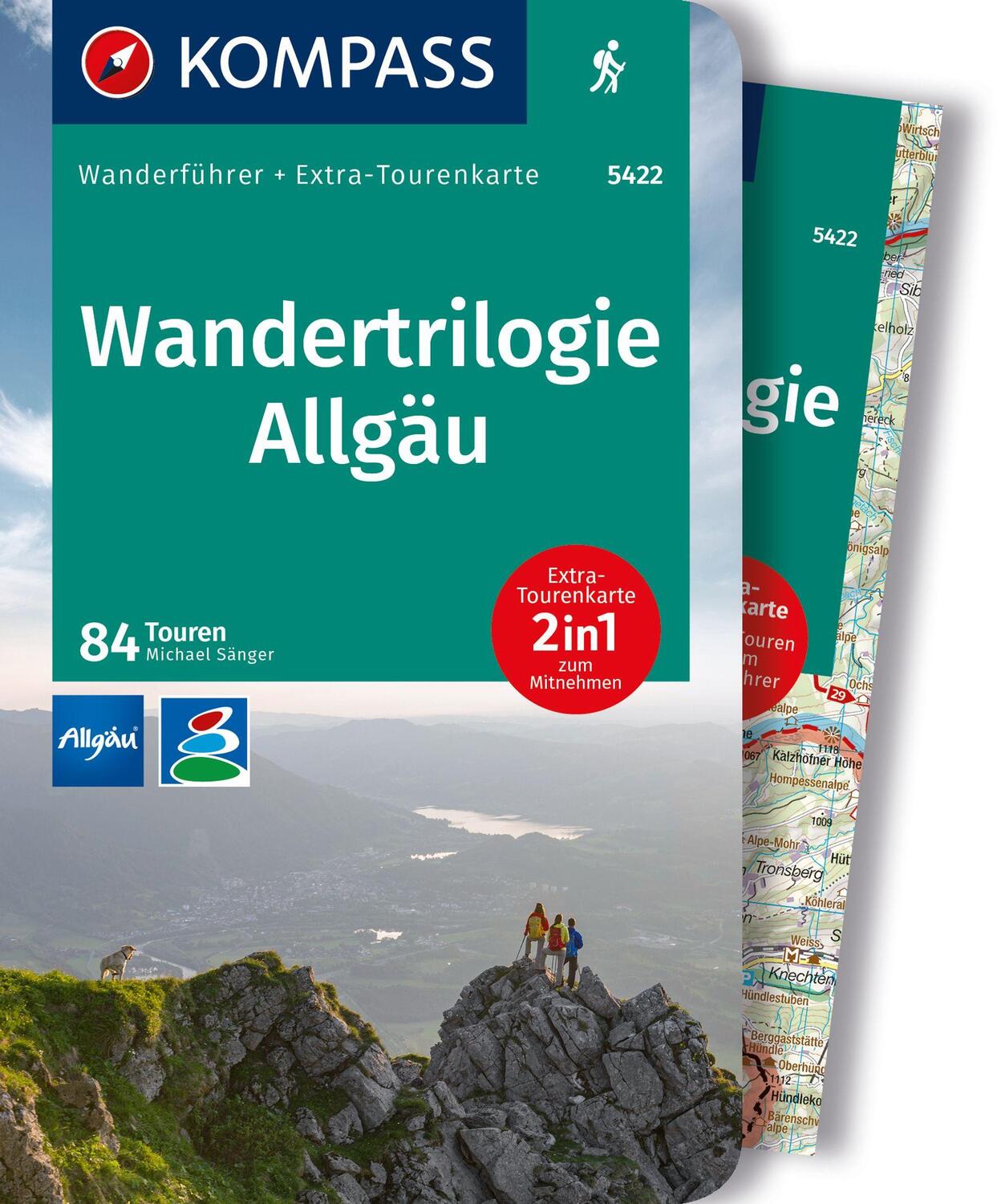 Cover: 9783991218135 | KOMPASS Wanderführer Wandertrilogie Allgäu, 84 Touren | Michael Sänger