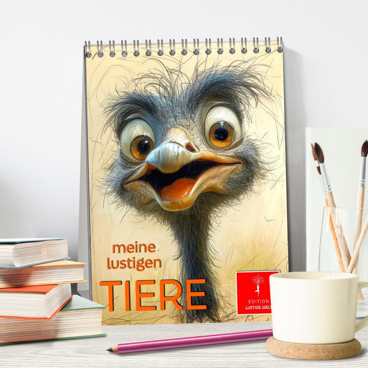 Bild: 9783383782435 | Meine lustigen Tiere (Tischkalender 2025 DIN A5 hoch), CALVENDO...