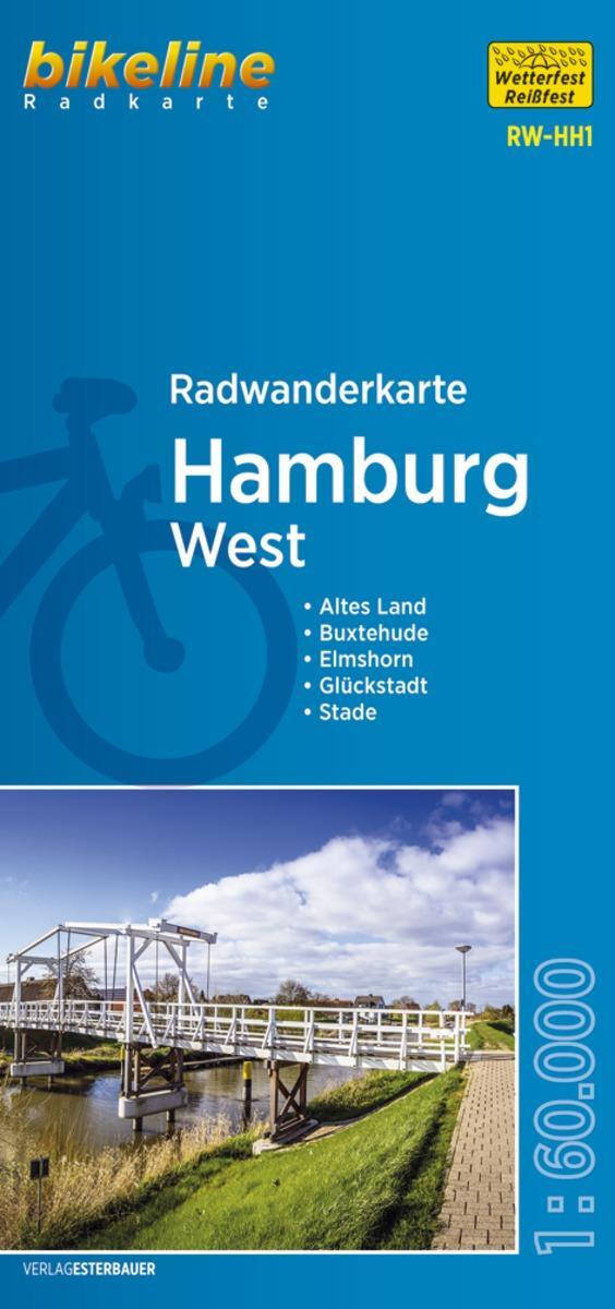 Cover: 9783850004008 | Radwanderkarte Hamburg West 1 : 60 000 RW-HH1 | Esterbauer Verlag