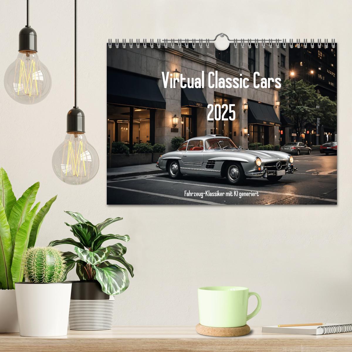 Bild: 9783457137598 | Virtual Classic Cars (Wandkalender 2025 DIN A4 quer), CALVENDO...